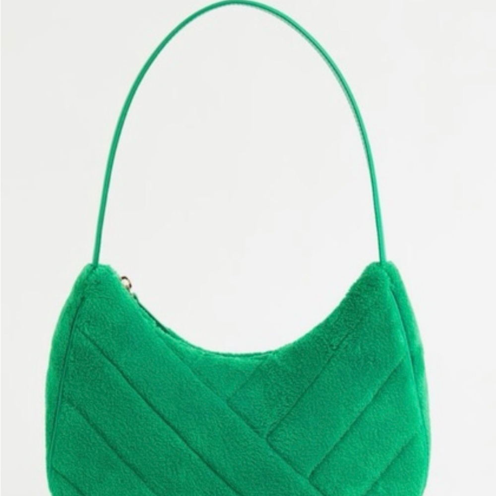 Green Quilted H&M Shoulder Bag